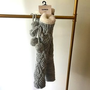 Express Cable Knit Slippers NEW